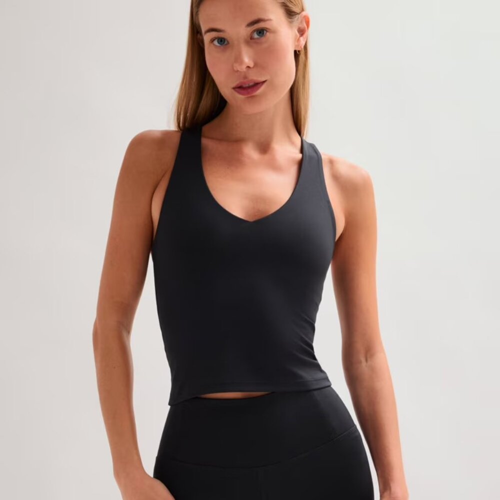 Girlfriend Collective Zoe Superstretch Tank (Black)